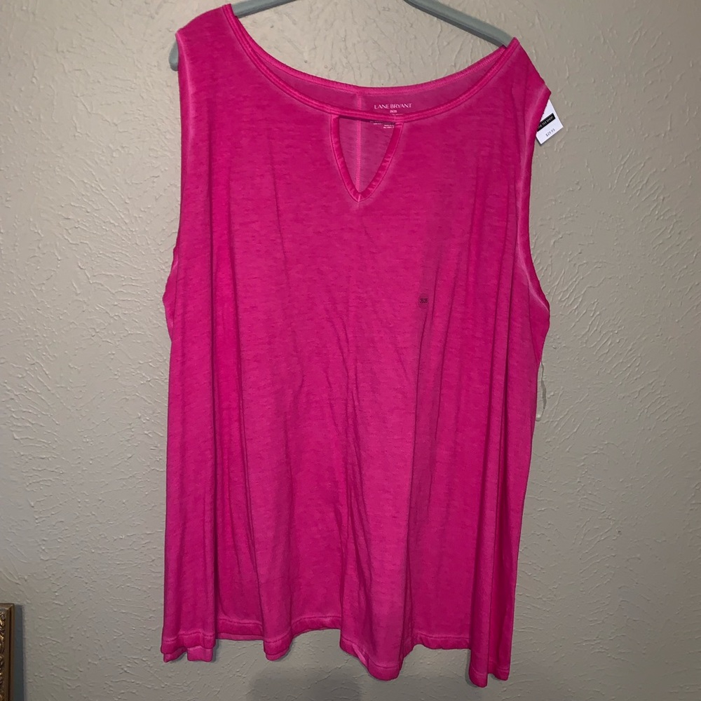 lane Bryant plus 26/28 hot pink sleeveless top NWT